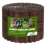 4" x 60' SnugNiture Corrugated Metal Garden Edging (Brown)