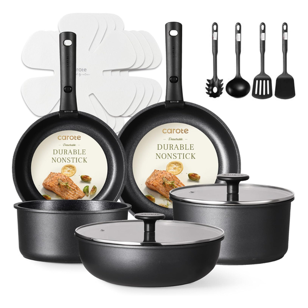 11-Piece Carote Non Stick Pots and Pans Set