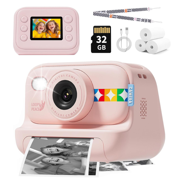Kids 1080P Digital Camera with Thermal Printing (2 Colors)