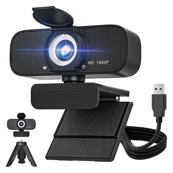 1080P HD Webcam with Auto Focus & Noise-Canceling Mic