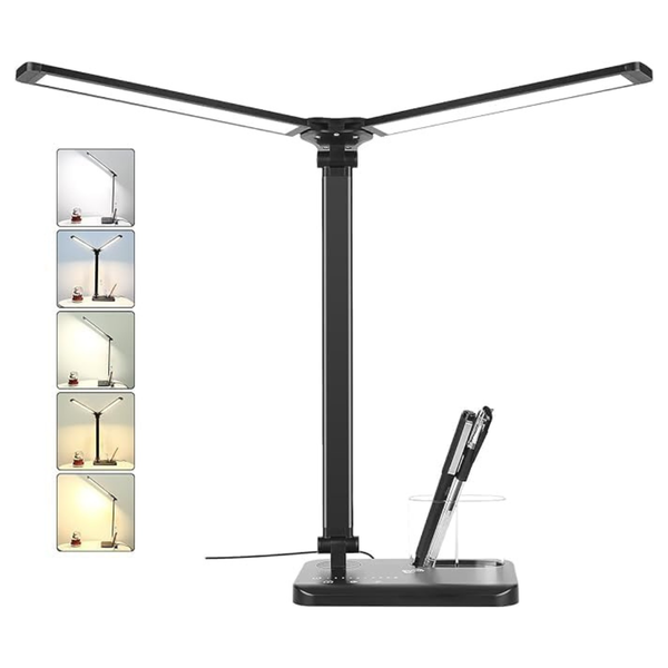Woputne LED Desk Lamp With Dual Heads