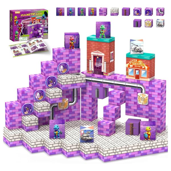 48-Piece Girigi Magnetic Dinosaur Adventure Building Cubes For Kids