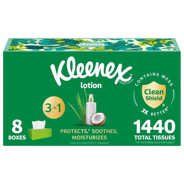 1440-Count Kleenex Lotion Facial Tissues With Coconut Oil (3-Ply)