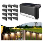 12 Pcs Waterproof LED Solar Step Deck Lights