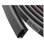 40-Ft D-Shape Rubber Weather Stripping Door Seal Strip