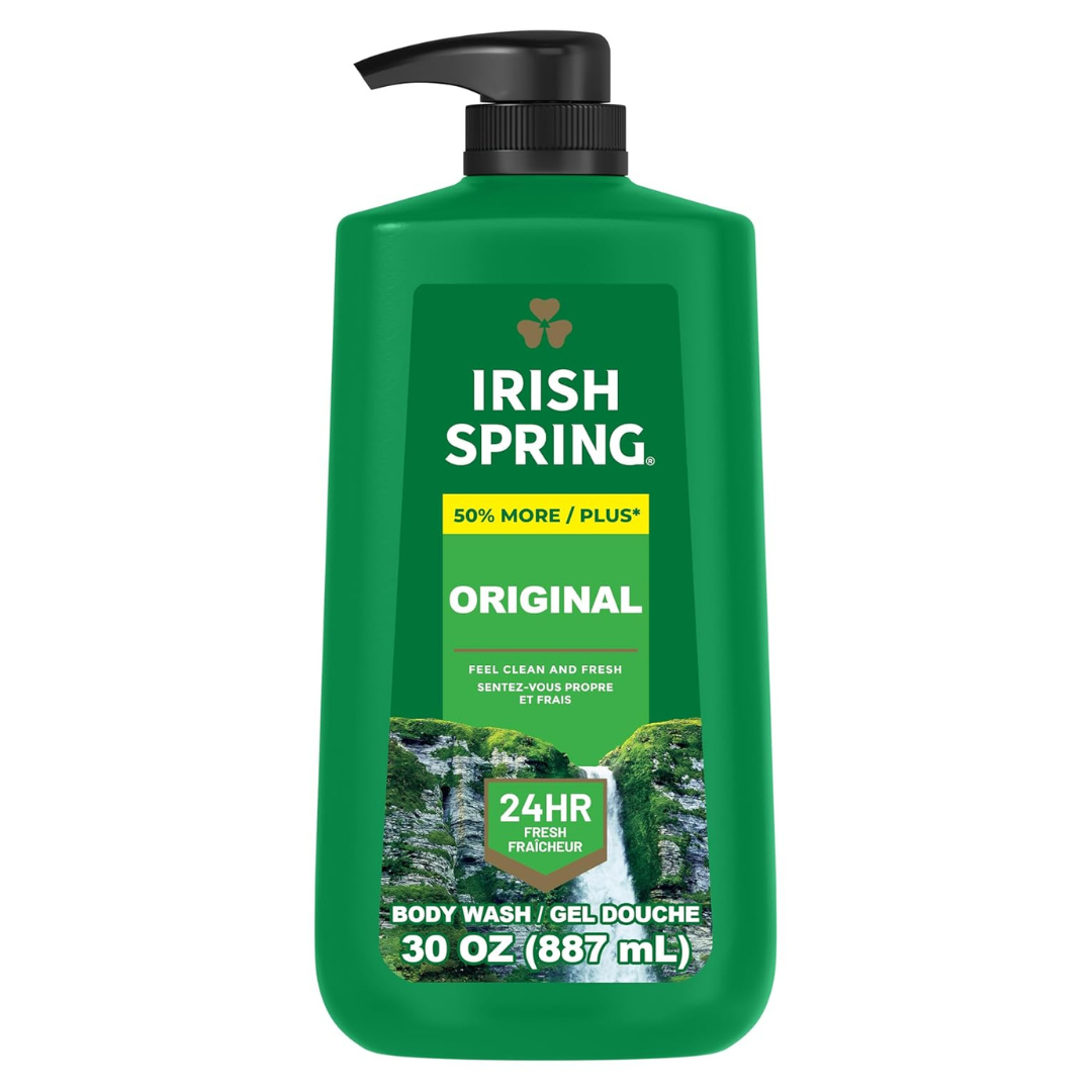 30oz Irish Spring Men's Body Wash Pump Bottle (Original Clean)