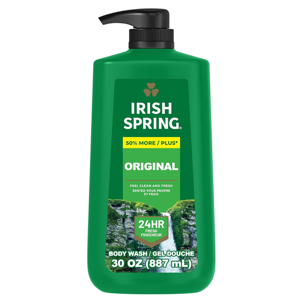 30oz Irish Spring Men's Body Wash Pump Bottle (Original Clean)