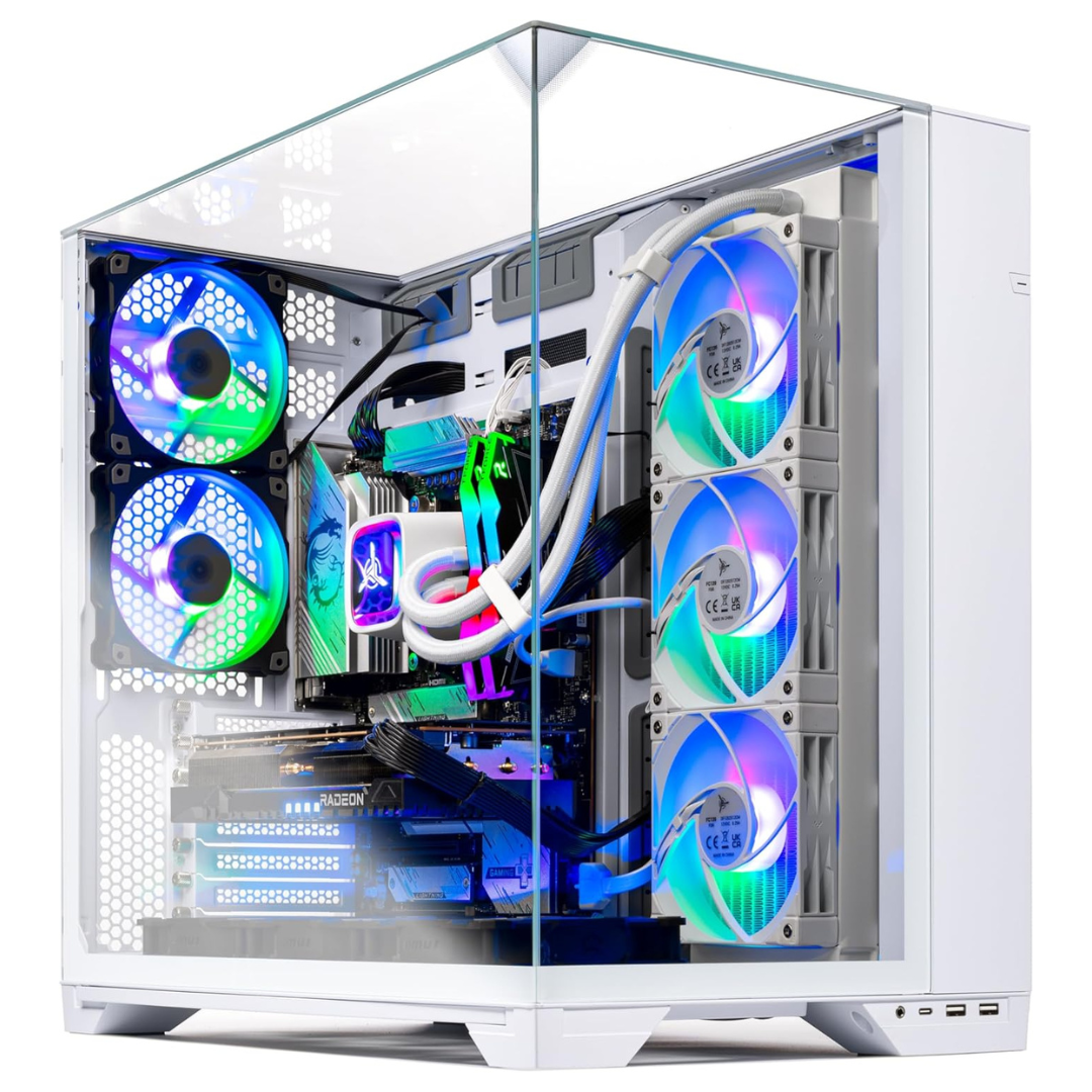 Skytech Gaming O11 Vision Gaming Desktop (Ryzen 7 9800X3D / 32GB RAM / 2TB SSD / 16GB AMD RX 9070XT)