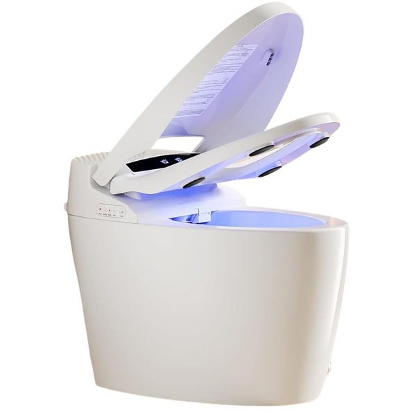 Tankless One Piece Bidet Smart Toilet With Warm Water Sprayer