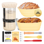 34oz Sourdough Starter Kit With 2 Proofing Baskets