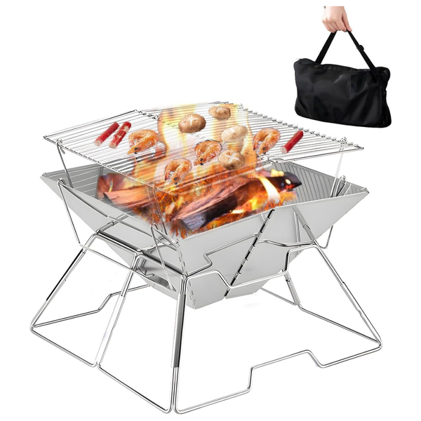 Portable Outdoor Charcoal Barbecue Grills With Carry Bag