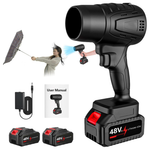 500000 RPM Turbo Power 21V Cordless Leaf Blower W/2 x Batteries