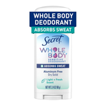 2.4oz Secret Whole Body Deodorant Dry Feel Stick