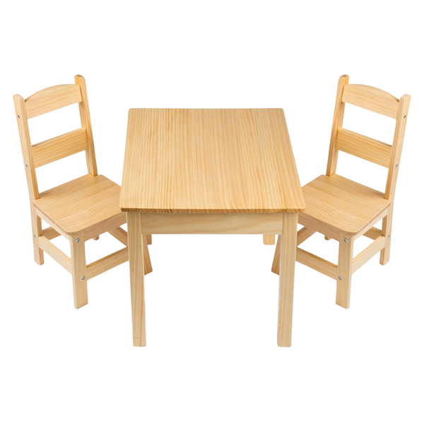 Melissa & Doug Solid Wood Kids Table & (2) Chairs