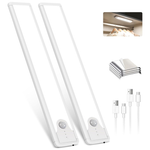 2-Pack 8" 41 LED 6500K Rechargeable Motion Sensor Light