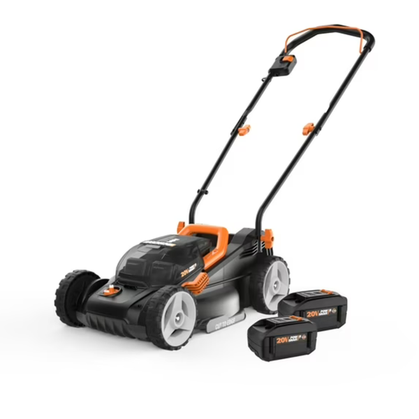 Worx 40V Power Share 14" Cordless Lawn Mower With 2 Batteries & Charger