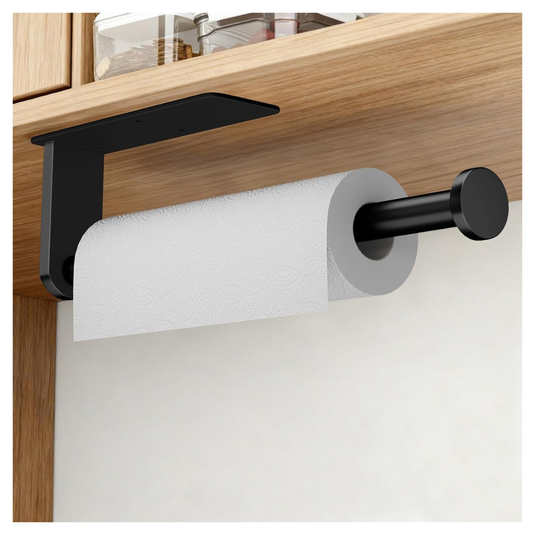 Under Cabinet Adhesive Paper Towel Holder (No Drilling)