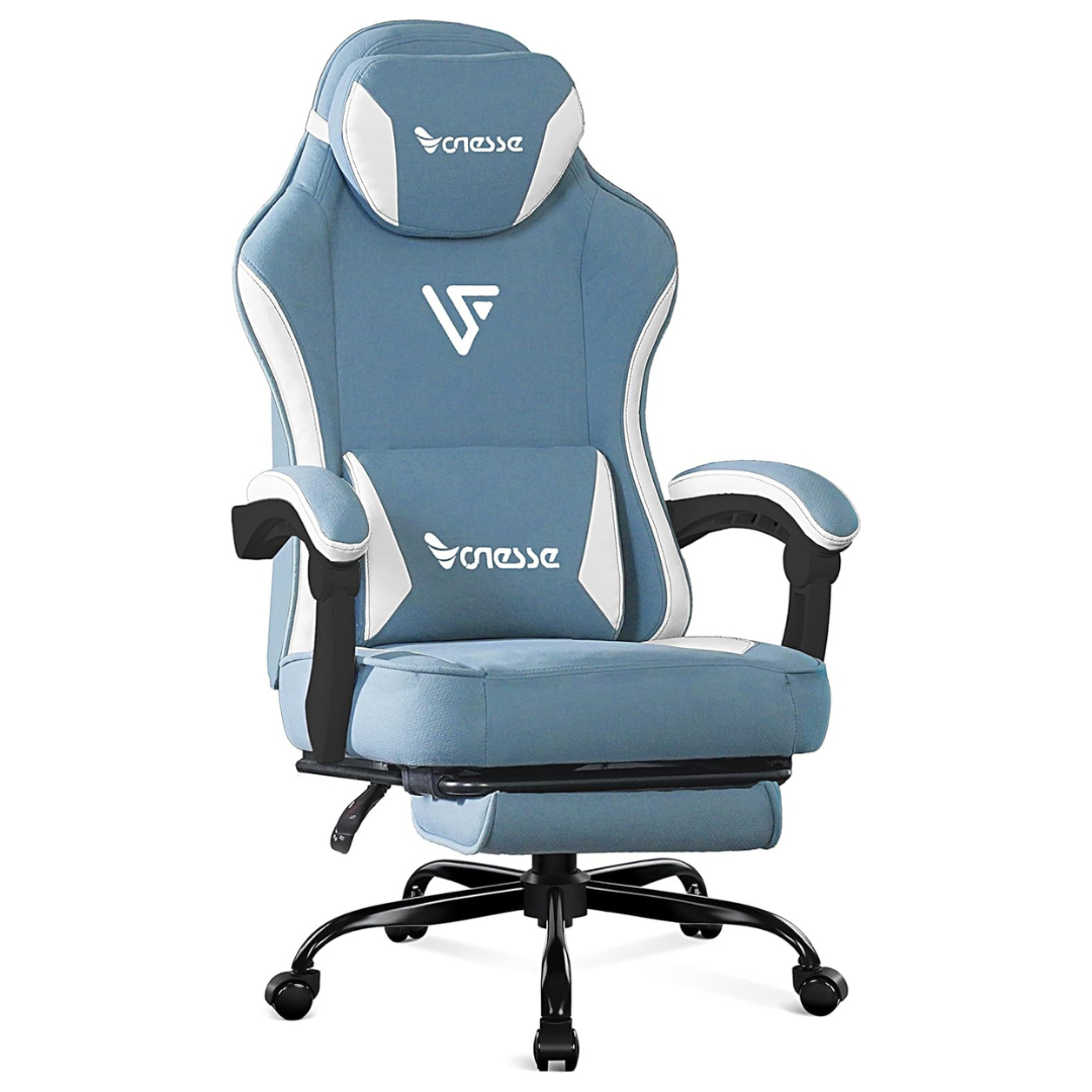 Reclining Office Chair With Footrest & Massage Lumbar Support