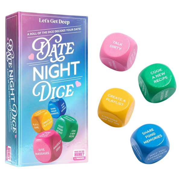 4-Count Let's Get Deep Date Night Dice W/ 200+ Ideas