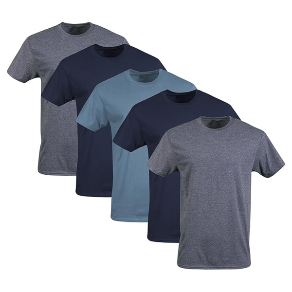 5-Pack Gildan Men's Crew Moisture Wicking T-Shirts (4 Colors)