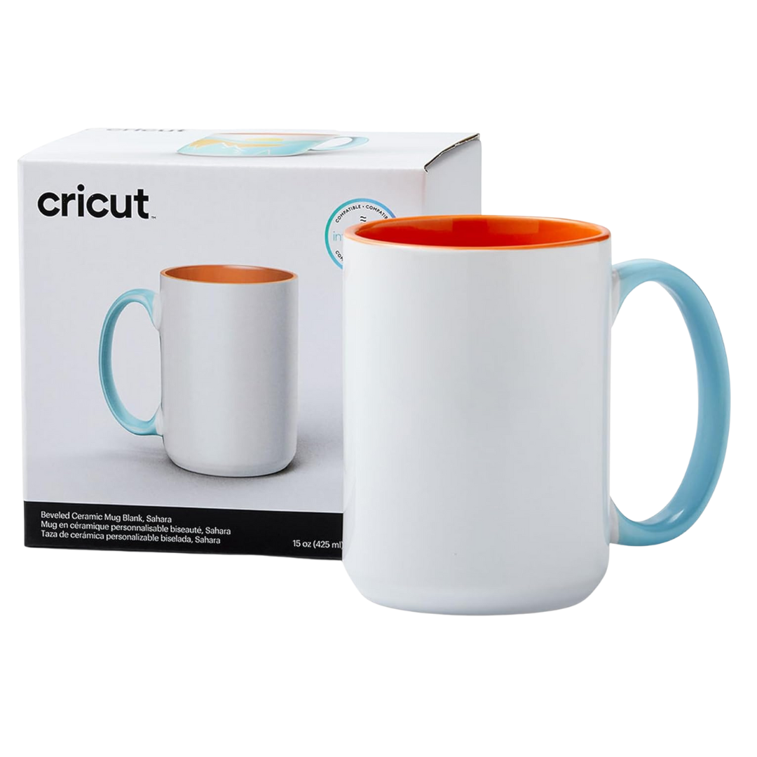 15 oz Cricut Beveled Ceramic Mug Blank