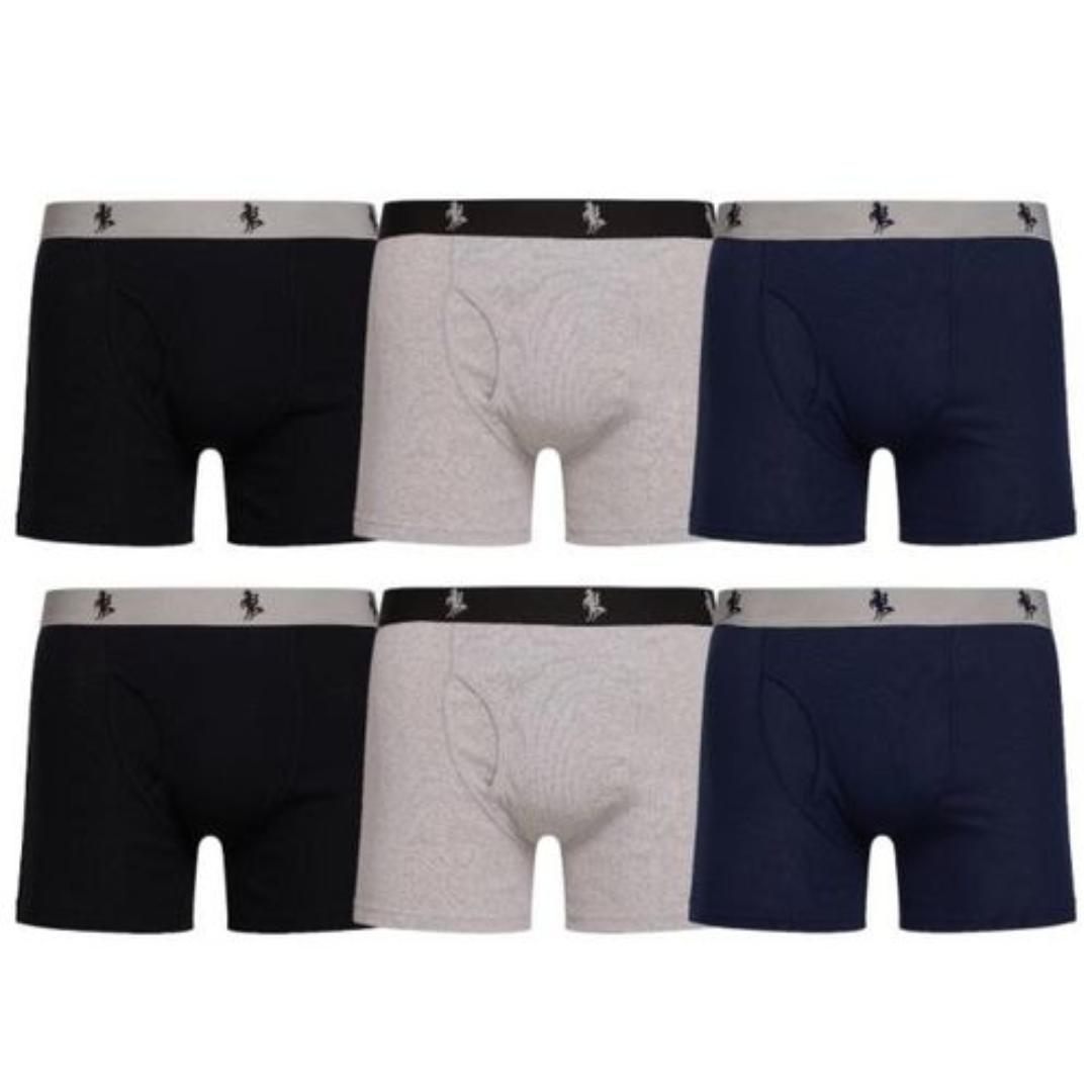 6-Pack Men's Cotton-Blend Boxer Briefs