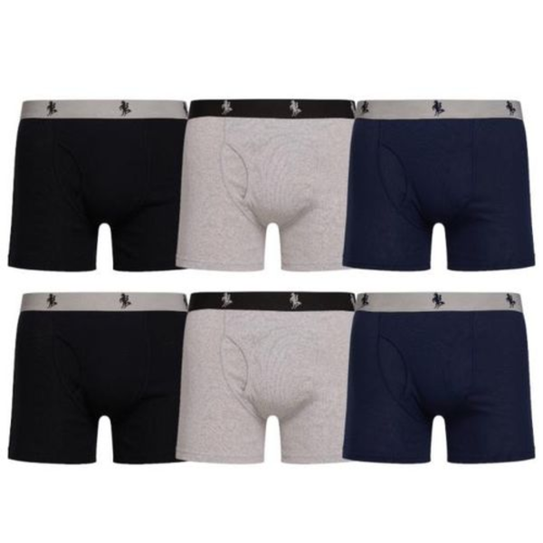 6-Pack Men's Cotton-Blend Boxer Briefs