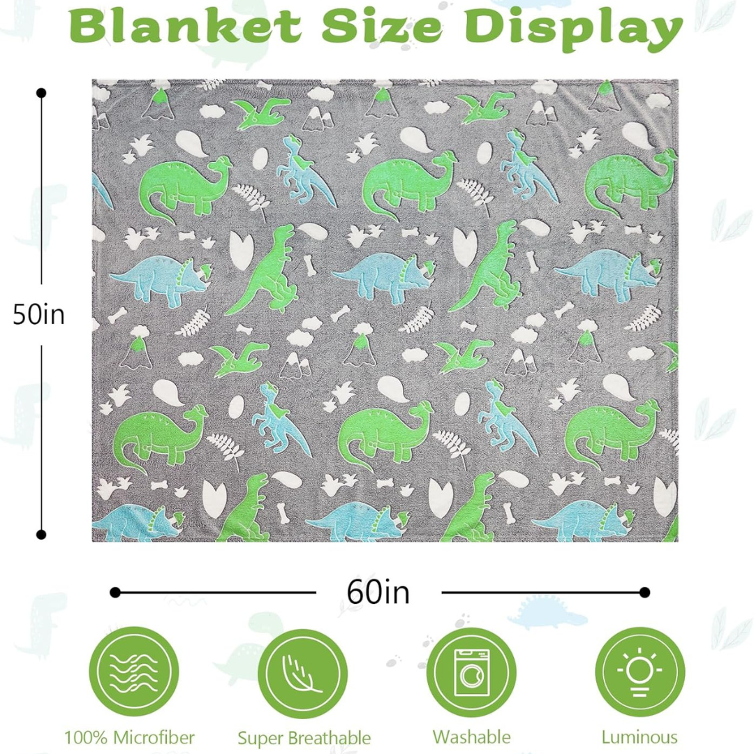 50" x 60" Soft Throw Glow in The Dark Blanket