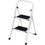 2 Step Stool Ergonomic Foldable 300 LBS Capacity Ladder