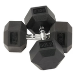 50 lbs Pair BalanceFrom Rubber Encased Hex Dumbbells