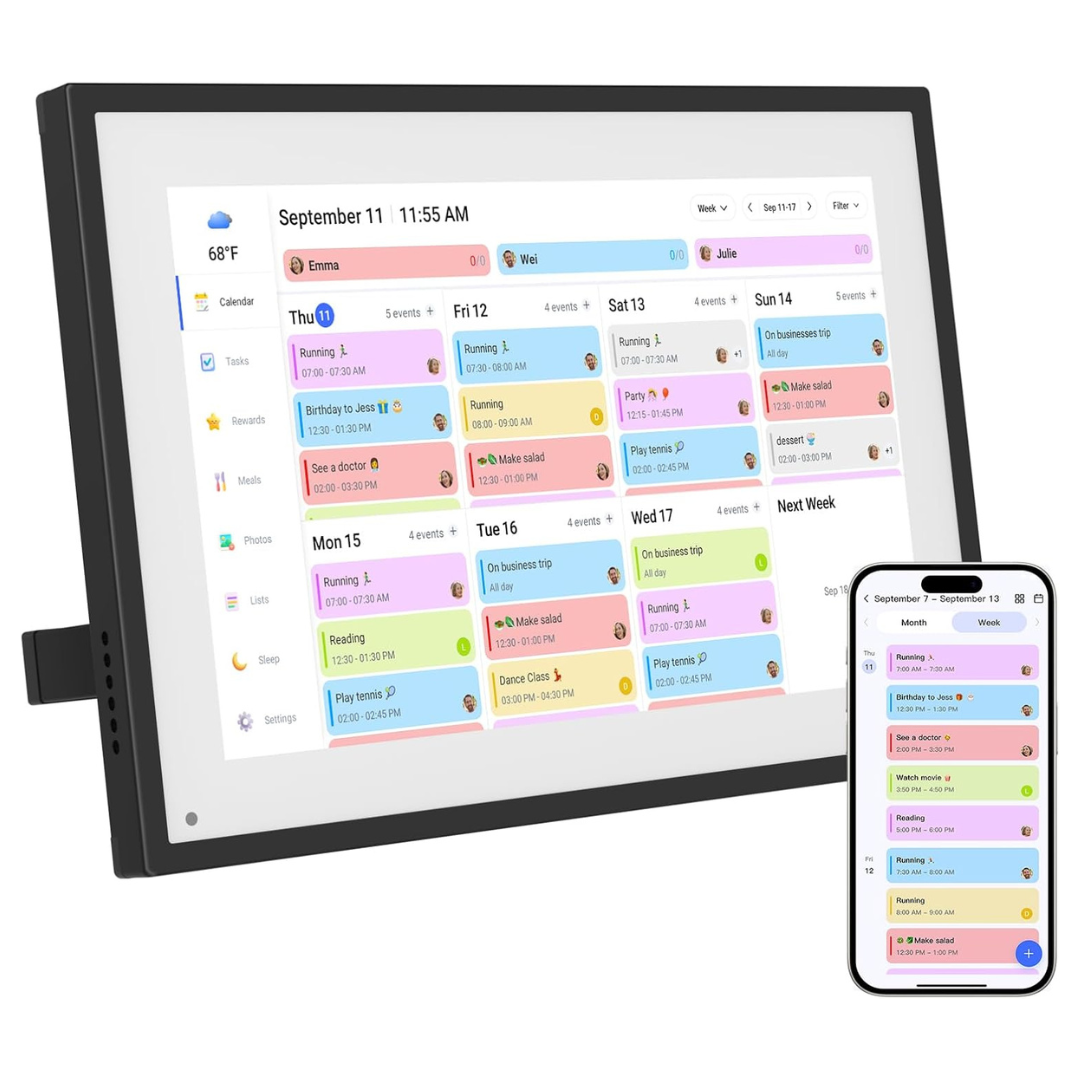 10.1" Touchscreen Display Digital Calendar & Picture Frame