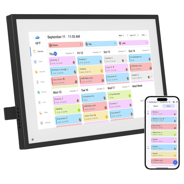 10.1" Touchscreen Display Digital Calendar & Picture Frame
