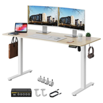 55" x 24" Gamork Electric Standing Desk With Lockable Wheels