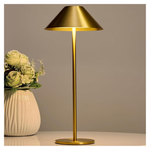 Rechargeable Gold Cordless Touch Table Lamp W/ 3 Color Dimming