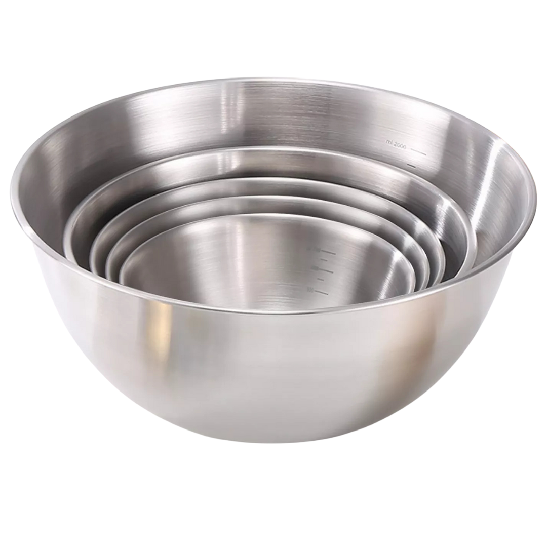 Art & Cook 5-Piece Nesting Stainless Steel Bowl Set