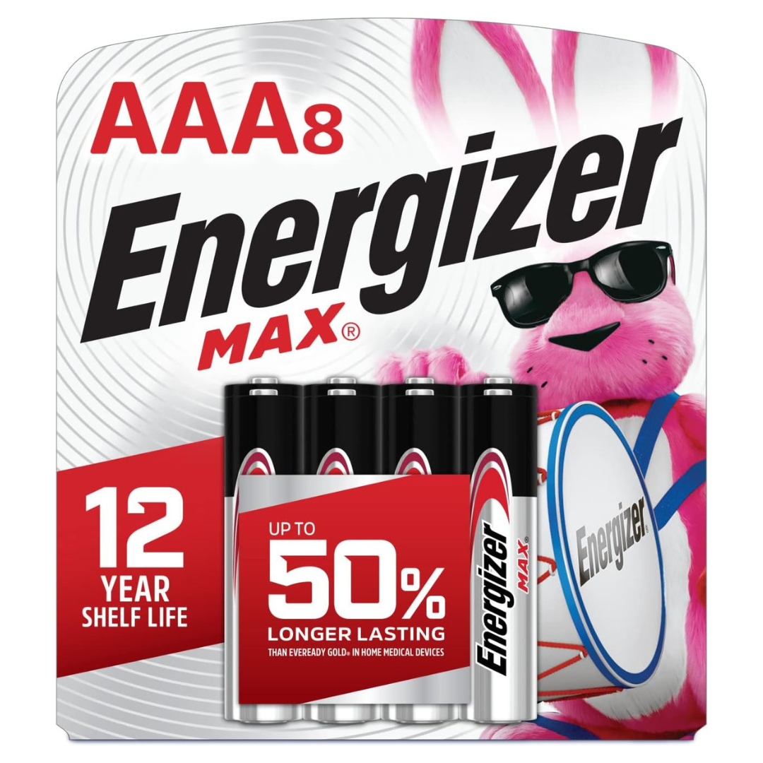8-Pack Energizer Max Triple AAA Alkaline Batteries