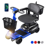 Sacvon Electric Folding 4 Wheels Mobility Scooter With Cane Holder