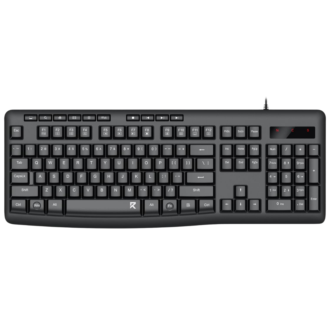 Redragon USB Wired Quiet Keyboard With Large Number Pad