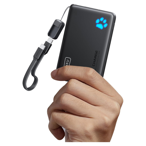 INIU Ultra Slim 10000mAh 45W Fast Charging Portable Charger With Attached USB C Cable