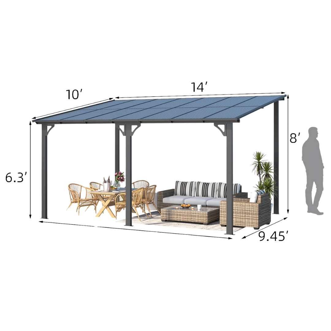 Aecojoy 10ft x 14ft Patio Hardtop Aluminum Gazebo
