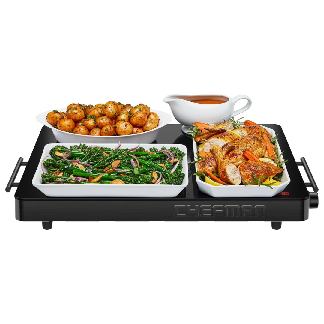 21" x 16" Chefman Electric Warming Tray With Temperature Control