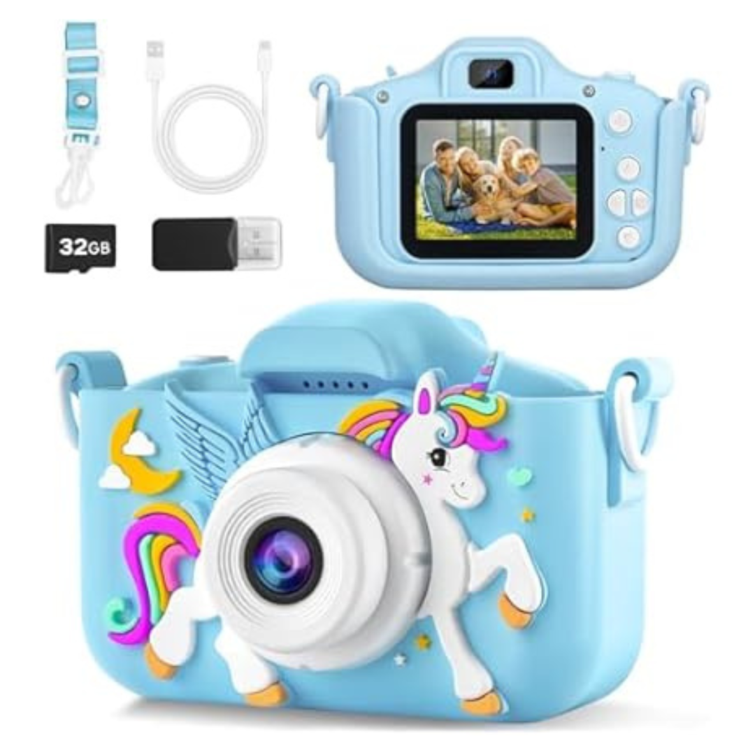 1080P HD 48 MP Kids Digital Camera With 32GB SD Card & 8X Zoom