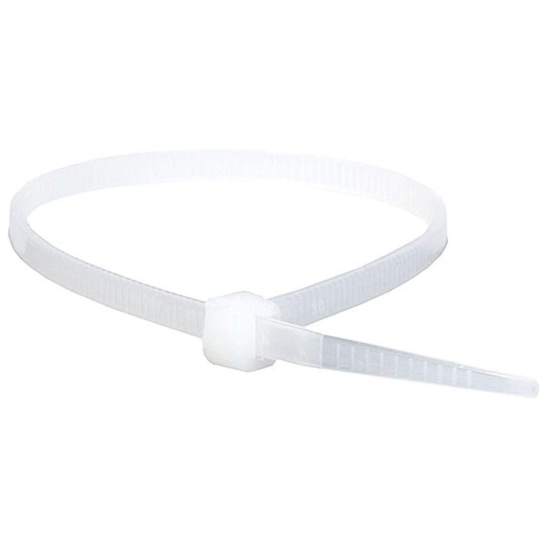 100-Pack 8" Monoprice Cable Tie (White)