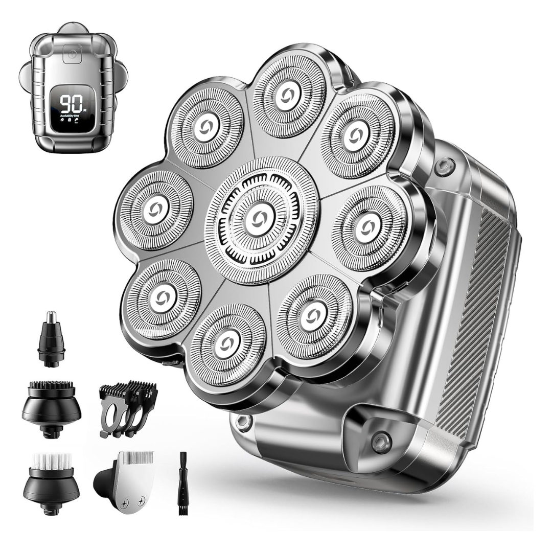 UltraCaput Men's 5-In-1 Detachable Wet Dry 9D Head Shavers