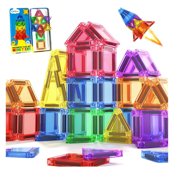 36-Piece Magnetic Tiles STEM Building Set