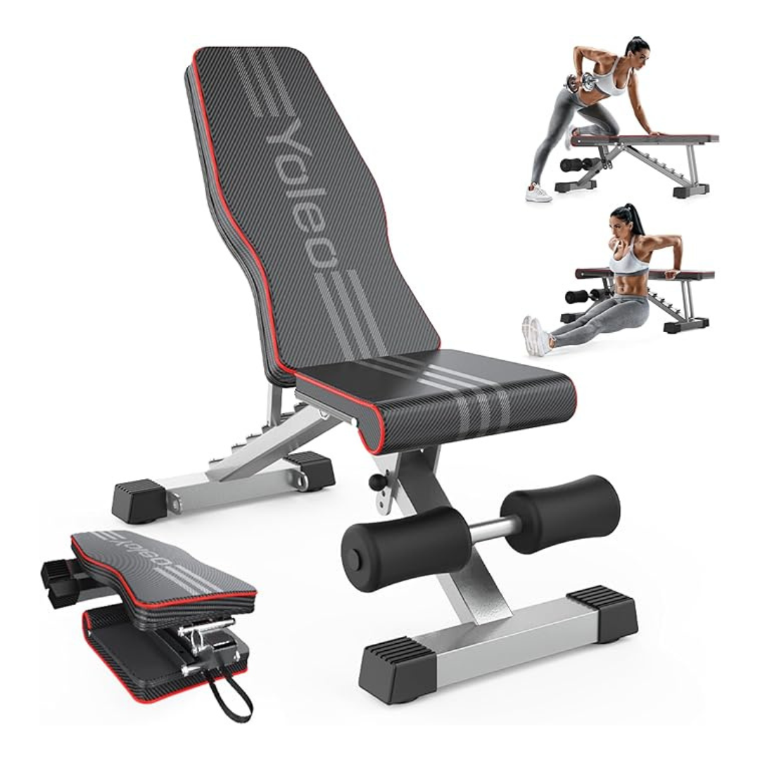 Adjustable Weight Foldable Bench Press for Full Body Workout