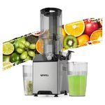 Whall Cold Press Slow Masticating Juicer with 4" Extra Large Feed Chute