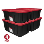 4-Count Hyper Tough 27-Gallon Stackable Storage Bins w/ Snap-On Lid