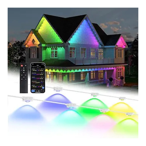 100FT Permanent Outdoor Lights with 60 LEDs Smart RGB