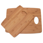Set of 2 Bamboo Wood Thin Kitchen Cutting Boards